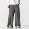 Men's Pants 2023 Autumn/Winter Vintage Large Fashion Linen Chinese Style Cotton Stripes Casual Wide Leg