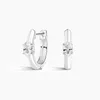 Stud Earrings S925 Sterling Silver Jewelry Uma Oval Diamond Hoop (1/2 Ct. Tw.)