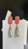 Brand Yellow Gold Color Fashion Jewelery Woman Pearls Earrings Pink Party High Quality Water Drop Pearls Studing Jewelry4191455