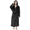 Nachtkleding voor heren Zacht pluche spa-badjas Badjas met capuchon Gezellige, stijlvolle nachtjapon voor de herfst en winter