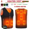 Men's Vests Heating vest men winter jacket women Warm Electric Thermal Waistcoat Fish Hiking Outdoor camping Infrared USB Heated vest jacket 231130