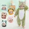 Pigiama Pagliaccetti per neonati Costume invernale Flanella per Ragazza Ragazzo Bambino Abbigliamento per neonati Bambini Tuta Animali Panda Tigre Leone Unicorno Ropa Bebe 231201