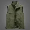 Gilets pour hommes Printemps Automne Extérieur Militaire Noir 2023 Veste sans manches Mode Pêche pour poche Pographie Casua Gilet 231130