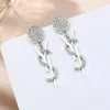 Mode kvinnliga designer örhängen örstud varumärke 18k guldpläterade designers geometri bokstäver kristallörhänge bröllop fest juveler c266h