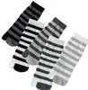 Same style socks for men and women, 2-finger slippers, cotton split toe middle tube, autumn and winter warmth, sweat absorption stripes, 2-toe herringbone slipper a4