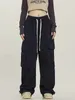 Women's Pants Zoki American Retro Red Hip Hop Cargo Women Fashion Streetwear Loose High Waist BF Wide Leg Y2K Straight Trousers