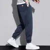 Erkekler Pantolon Erkek Sonbahar Kış Bol Jogger Hip Hop Street Giyim Erkek Joggers Sports Giyim Sweatpants Peluş Peluş Kalın Uzun Pantolon