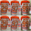 CUSTOM CUSTOM Man Ice Hockey Reverse Rétro 97 Connor McDavid Jersey 99 Wayne Gretzky 29 Leon Draisaitl 93 Ryan Nugent-Hopkins Blank Stitch G