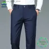 Pantaloni da uomo di alta qualità di lusso stile dritto tailleur da uomo in fibra di bambù designer autunno elegante casual lungo da uomo pantaloni Q231201