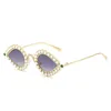 Sunglasses Retro Metal Frame Cat Eye Women Men Rhinestone Party Glasses Y2k Crystal Brand Design Hip Hop Sun Diamond