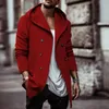 Men's Jackets Winter Wool Coat Men Casual Loose Long Sleeve Hooded Woolen Jacket Mens Fall Clothing Fashion Button Trench Streetwear