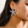 السيدات المعدنية الكبرى Starfish Stud أقراط للنساء سحر Desinger Trendy Dearing