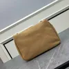 Bolso de hombro con cadena de piel de oveja, bolso para mujer, bolso de diseñador, bolso de mensajero con solapa, letras de hardware de metal, bolsillo con cremallera interna, bolsos de diseñador de alta calidad