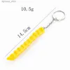 Keychains Lanyards 2pcs Food Keychain Wolf Tooth Potato Gourmet Model Fun Keyring Car Key Accessories Backpack Pendant Jewelry Gifts R231201