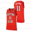 2021 Jersey de l'Illinois Fighting Illini NCAA College Basketball Jerseys Ayo Dosunmu Kofi Burn Trent Frazier D