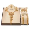 Biżuteria ślubna Zestawy włoskiego 18 -karatowego Złotego zestawu dla kobiet Elegancka motyla Naszyjnik Bransoletka Bransoletka 231201
