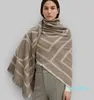 Scarves Luxury Cashmere Like Checked Sweden Brand Totem Scarf Stripe Simple Design Cashmegiftre Women Shawl Lady Pashmina