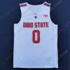 ولاية أوهايو Buckeyes كرة السلة Jersey NCAA College Cedric Russell Jamari Wheeler Malaki Branham Kalen Etzler Harrison Hookfin Meechie Johnso