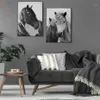 Modern Black and White Posters and Prints Horse Wall Art Canvas Painting Wall Pictures for Living Room Nordic Decoration Home12150219