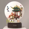 Поставки рождественских игрушек Creative Flower Music Box Мини-строительные блоки Игрушки с фонарем Кролик Блоки Игрушки для девочек День рождения Рождественский подарок Детские игрушки 231129