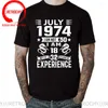 T-shirts pour hommes J'ai 18 ans avec 32 ans d'expérience en 1974 novembre septembre octobre décembre janvier février mars avril mai juin juillet août 50e naissance