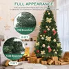 Baleine Artificial Christmas Tree, Xmas Tree Decorations Easy Assembly Storage Metal gångjärn fällbar bas (6.5ft, med LED -lampor)