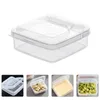 Dinnerware Sets 2 Pcs Egg Tray Transparent Storage Box Refrigerator Cases Fruit Serving Holders Butter Cheese Slice Home Dishes