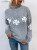 Chandails pour femmes Pull de Noël à col roulé pour femme Mode tricoté à manches longues Hauts Casual Rose Pulls Automne Hiver en tricots 231130