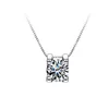 BOEYCJR Argento 925 0 5 ct 1 ct 2 ct F colore Moissanite VVS Fidanzamento Elegante collana con pendente per matrimonio per le donne Regalo di anniversario CX2293j