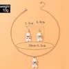 Hanger Kettingen Cartoon Sieraden Zachte Klei Omgekeerde Oorbellen Ketting Set Schattige Dieren Set21876