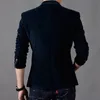 Trajes para hombres Blazers Otoño Terciopelo Vestido de novia Abrigo Blazer para hombre Chaqueta Traje casual de moda Chaqueta Stage DJ Blazers de negocios para hombres Traje Homme 231130