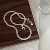 Hangers Eenvoudige Twist Gevlochten Ketting 925 Sterling Zilver Minimalistische Sierlijke Platte Gevlochten Touw Choker Sieraden Voor Vrouwen Mannen