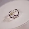 S925 серебряное кольцо в стиле панк, полый дизайн платинового цвета для женщин, свадебные украшения, подарок, есть штамп в коробке PS4813223j