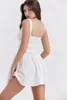 Casual Dresses White Lace Trim Mini Dress Sheer Summer Slip Sundress Premium Sense Feminin French Style Cocktail Beach Serenity