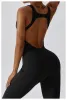 Solid Yoga Jumpsuit One Piece Outfit Fitness Bodysuit Workout Clothes for Women Sportwear Women Buttock lifting Set Activewear