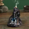 Decorative Objects Figurines Backflow Incense Waterfall Incense Cone Holder Ceramic Dragon Statue Censer for Yoga Decoration 231130