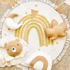 Tapis arc-en-ciel moelleux pour salon avec glands, tapis en peluche blanc pour chambre d'enfants, tapis de jeu doux pour pépinière, Babi 231130