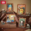 Kerstspeelgoedbenodigdheden LOZ Leuk schilderij Home Decor bouwsteen po frame schilderij montageblokken model speelgoed voor kinderen kerstcadeau 231129