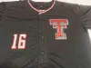 College indossa la maglia da baseball NCAA Texas Tech TTU personalizzata Owen Washburn Josh Jung Jace Cole Stilwell Ty Coleman Andrew Morris Murrell Drew Re
