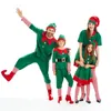 Famille Matching Tenues de Noël Elfe Costume familiale Rôle de jeu Green Santa Claus Party Performance Vêtements de fantaisie pour hommes Femmes Girls Boys 231130