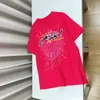 Mens tshirt designer skjorta grafiska tee män t rosa unga thug sp5der 555555 mans kvinnor kvalitet skumning tryck spindel web mönster mode topp tees size xl te96