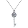 Superato test del diamante Moissanite 925 sterling silver chiave semplice clavicola catena pendente collana moda donna gioielli carini 05-1ct197c