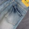 Jeans da uomo estivi in denim stretch azzurro vestibilità ampia streetwear pantaloni corti da uomo casual lunghezza Kenn