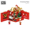 Fournitures de jouets de Noël Loz Boîte-cadeau de Noël Petites particules assemblées Bloc de construction Jouets Ensemble de puzzle de Noël 231129