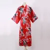 Women's Sleepwear 2023 High Quality Chinese Women Silk Home Dress Robe Summer Lounge Nightshirt Short Sleeve Nightgown Plus Size