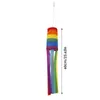 Garden Decorations LGBT Pride Gay Wind Sock Flag Rainbow Windsock Streamer Lawn Measurement Direction Outdoor Use Aviation Bag 60cm