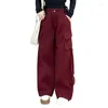 Pantaloni Autunno Ragazze Adolescenti Pantaloni Cargo Casual Allentati Bambini Moda Tutto-fiammifero Elastico in Vita Grandi Tasche Bambini Hip Sport