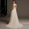 Urban Sexy Dresses Long Wedding Dress Pregnant Woman Open Back V Neck Elegant Plus Size Bridal Gown Cap Sleeve Lace Tulle robe de marie Custom 231202