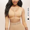 Arm Shaper Women Arm Shapers Soft Intimates Daily Underwear Body Shaper Long Sleeves Front Entry Push Up Wire-Free Sports Bra with Hooks 231202