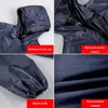 Raincoats clássico masculino oxford pano capa de chuva com mangas adulto bateria carro engrossado chuva de corpo inteiro